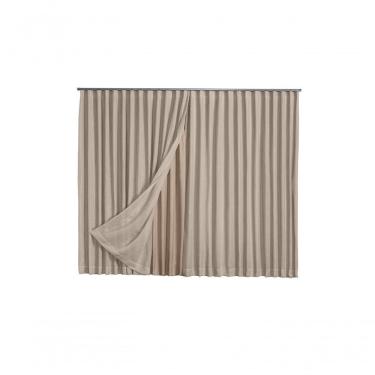 Imagem de Cortina Microfibra Com Linho 5,00x2,80 Para Trilho Suíço avelã