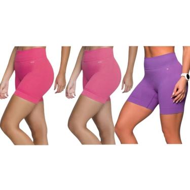 Imagem de Kit 3 Shorts Selene Sem Costura Feminino