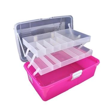 Imagem de Caixas Organizadoras, Maleta Organizadora Multiuso Mega Box(34x20cm)(Pink + Mini Baby Box)
