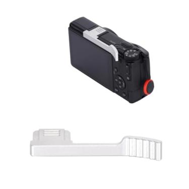 Imagem de YUULNMOP Punho de mão de descanso de polegar para cima de sapata quente de metal compatível com Ricoh GR4 GR IV, alça ergonômica para sapata quente para maior estabilidade, aderência segura, tiro com