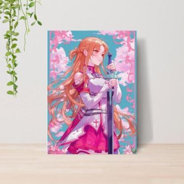 Imagem de Quadro Sword Art Online SAO Anime A4  Placa MDF 12 - Lomi Art