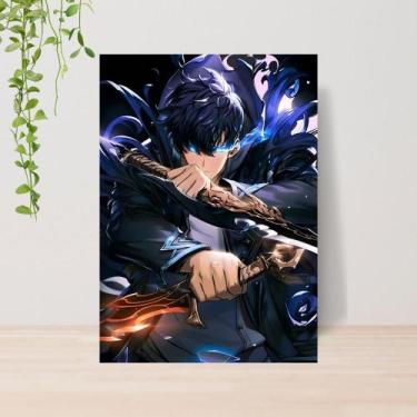 Imagem de Quadro Solo Leveling Anime A4  Placa MDF 15 - Lomi Art