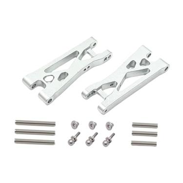 Imagem de Almencla 2x Braços de Suspensão Traseiros Inferiores para Carro RC - Acessórios de Alta Resistência para Carro de Modelismo RC para Wltoys 244016 na Escala, Prata