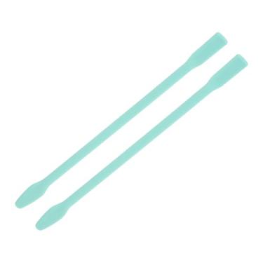 Imagem de Generic 2 palitos de silicone para agitação de 10 cm reutilizáveis em bastão de cera de silicone para pintura de resina epóxi, fabricação líquida, copo epóxi, projetos faça você mesmo, azul
