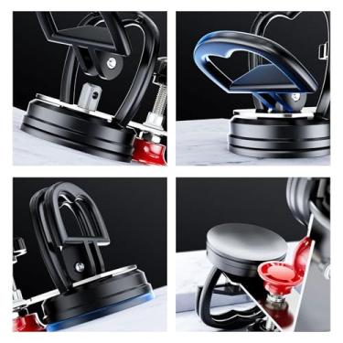 Imagem de Baoblaze Ferramenta de instalação de bancadas com junta de pedra em ângulo reto, e prática, com ventosa para lajes e ladrilhos de pedra, 2 Ventosas