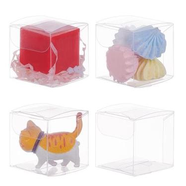 Imagem de Caixa de lembrancinhas de festa BENECREAT de plástico transparente 4x4
