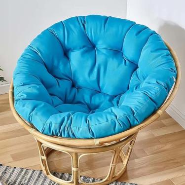 Imagem de Cadeira Papasan, Assento Papasan Espesso, Substituição De Cadeira Redonda De 40-160 Cm, Almofada De Balanço Suspensa Com Amarras Antiderrapantes, J, 90 * 90cm