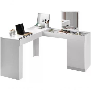 Imagem de Escrivaninha Penteadeira De Canto 3003023 Branco Mbl Branco