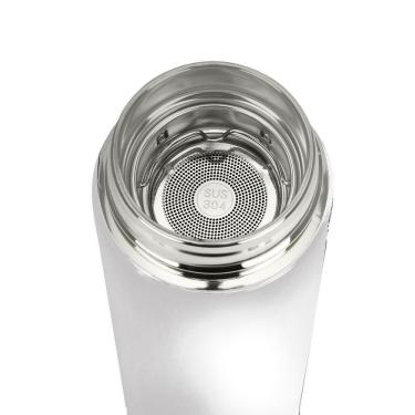 Imagem de Garrafa Térmica Inteligente De Inox 500ml Tampa C-sensor De Temperatura Led água Café Chá Branco