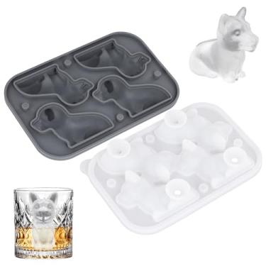 Imagem de Corgi – Cubo de gelo para cães, de silicone, em forma de cachorro, bandeja fofa de cubo de gelo para coquetéis, uísque, corgi, presentes