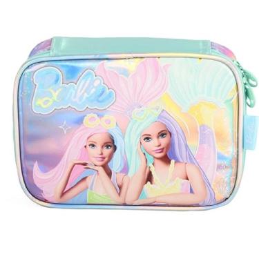 Imagem de Estojo Escolar Infantil 100 Pens Barbie by Luxcel Ref 41464 (VERDE)