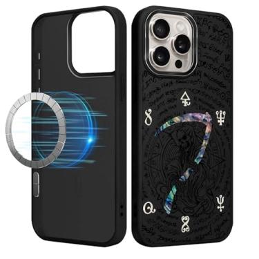 Imagem de Flivro Capa magnética para iPhone 15 Pro, compatível com Magsafe, proteção TPU de grau militar com bordas de absorção de choque, capa fina antiqueda para iPhone 15 Pro - A foice de um esqueleto morto