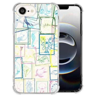 Imagem de Flivro Capa para iPhone 16e, capa transparente à prova de choque com tecnologia de airbag de 4 cantos, design de proteção de nível militar para iPhone 16e - concha coquete costeira