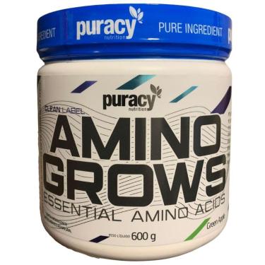 Imagem de Aminoácidos Essenciais Amino Grows Puracy Nutrition 500g Sabor Maçã Verde