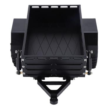 Imagem de POENVFPO Trailer de Carro RC Escala 1/18 Em Liga de Alumínio Preto Modelo Trailer para Caminhão de Esteira Coleção de Veículos Off Road Acessório Durável e Leve Com Kit de Montagem Completo