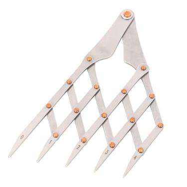 Imagem de Cryfokt Régua Equidistante Divisor de Espaço de Marcação Rápida para Fabricação de Cintos, Suprimentos de Costura para Artesãos (Aço inoxidável)