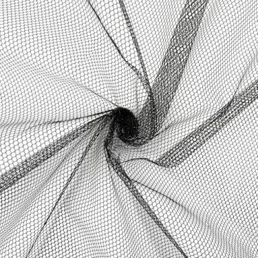 Imagem de IANFAN Tecido de malha preta de 153 x 154 cm, tecido de rede de nylon ligeiramente elástico, rede de malha macia para sacola de compras, mochila, redes de bolso, redes de bolsa, costura de roupas