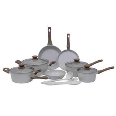 Imagem de Conjunto de Panelas Indução Style Cook 10 Peças - Mimo Style, Marmol