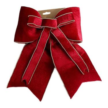 Imagem de Fxzqgnh Laço Vermelho de Natal, Pingente, Decoração, árvore, Enfeite para Pendurar, Decoração Natalina para Festas, Jardim, área Externa, Sala de Estar, M 32cmx25cm