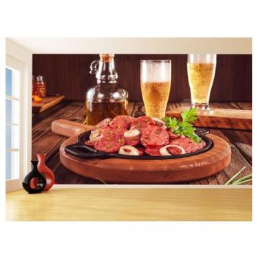 Imagem de Papel De Parede 3D Alimentos Petisco Calabresa 3,5M Al331 - Você Decor