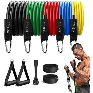 Imagem de Kit 11 Elásticos Funcional Treino Academia Em Casa