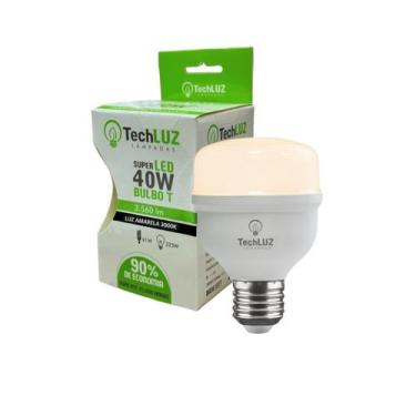 Imagem de Lâmpada Led Bulbo 40w Alta Potência Bivolt Branco Quente Techluz