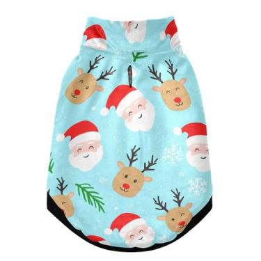 Imagem de SEHANY Casaco de Natal para cães pequenos, super quente à prova de vento, jaqueta de inverno macia e aconchegante para animais de estimação para clima frio na neve com trela, casaco para animais de