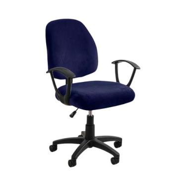 Imagem de Capa De Cadeira De Escritório Universal Em Veludo Elástico Rotativo, C