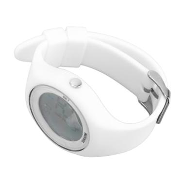 Imagem de Generic Relógio Esportivo Digital Infantil, Alarme, Cronômetro, Pedômetro Com Luz de Fundo, Resistente a Choques, Ideal para Diversas Atividades Esportivas, Resina de Silicone, Aço Inoxidável (Branco)
