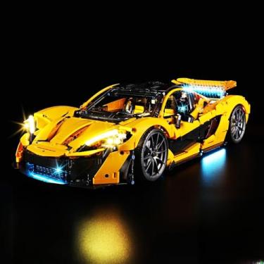Imagem de Kyglaring Kit de iluminação LED para Lego Technic McLaren P1, compatível com Lego 42172, conjuntos Lego não incluídos (controle remoto)