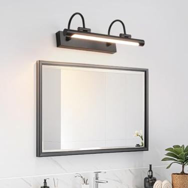 Imagem de Luz de Espelho LED Lâmpadas de Parede de Banheiro 270° Rotação Ângulo Ajustável Arandela Iluminação de Imagem Iluminação de Parede para Sala de Estar Quarto Banheiro Penteadeira (Luz Branca Preta, 57