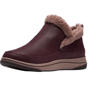 Imagem de Clarks Botas femininas Breeze Park Cloudsteppers, Merlot Textile, 35