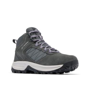 Imagem de Columbia Bota feminina de camurça transversal para caminhada, Grelha/Granito Roxo, 42