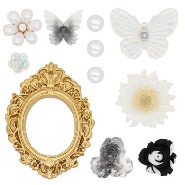 Imagem de Dajino Pingentes de fichário Dotit, pingentes fofos para caderno Dajino Holey Binder | Dotit (Retro)