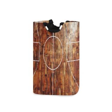 Imagem de YETTASBIN Cesto de roupa suja para quadra de basquete, cesta de lavanderia dobrável impermeável, grande, cesta de armazenamento de brinquedos com alça para banheiro, quarto, lavanderia, sala de jogos
