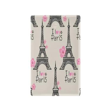Imagem de Wassud Placa de cobertura para interruptor de luz Torre Eiffel (2) capas decorativas de tomada placa de parede para tomadas elétricas em branco 11 x 6 cm