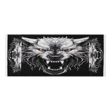 Imagem de Wassud Capas de lavadora e secadora de cabeça de lobo, protetor de lavadora com sacos de armazenamento, capa de geladeira à prova de poeira com bolsos para lavanderia doméstica, cozinha, 120 x 55 cm