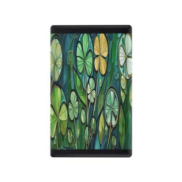 Imagem de Wassud Placa de cobertura de interruptor de luz trevos, 1 capa de tomada em branco placa de parede decorativa decoração de casa sala de estar quarto