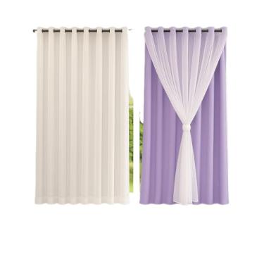 Imagem de Cortina Decoração Quarto(LILAS)