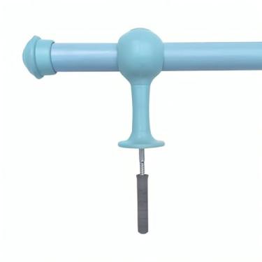 Imagem de Kit Varão de Madeira Simples 2,00m 19mm Branco Preto Tabalho Palha (Azul)