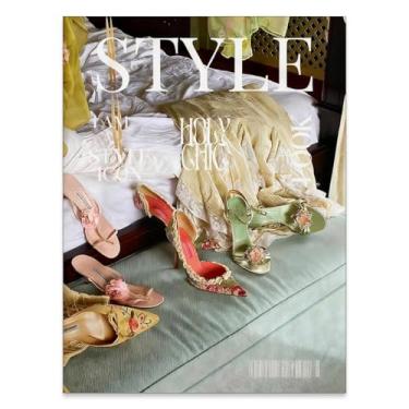 Imagem de YYS Arte de parede em tela de salto de luxo na moda, belas imagens chiques de salto estampado, pintura rosa descolada, pôster estético, 30,5 x 40,6 cm, sem moldura, para quarto feminino, dormitório