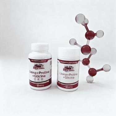Imagem de Lisina, Prolina e Glicina - 120 Cápsulas de 500 mg para Suplementação 