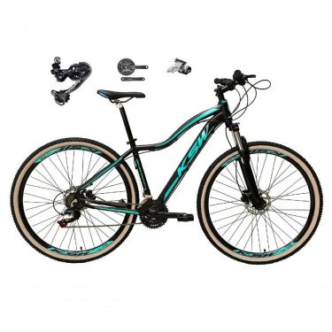 Imagem de Bicicleta Aro 29 Ksw Mwza Feminina Câmbio Shimano Deore-altus 27v Freio Hidráulico Garfo C-trava preto-Azul Tam: 15