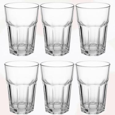 Imagem de Copos de Vidro, Transparente, 350ml, 12cm de Altura, Kit com 3 Unidades