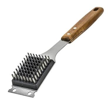 Imagem de Orsithc Escova de grelha sem fio substituível de aço inoxidável para churrasqueira ao ar livre, ferramenta de churrasqueira, limpador de grelha com rolo inoxidável, presente perfeito para churrasco