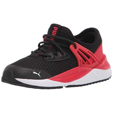 Imagem de PUMA Tênis infantil unissex Pacer Future Slip on, Puma Preto alto risco vermelho - puma branco, 13 Little Kid