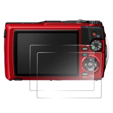 Imagem de 2 peças protetoras de tela compatíveis com Olympus Tough TG-7 TG-6 TG-5 TG-4 TG-3 TG-7 6 5 4 3, película de vidro temperado de dureza 9H cristalina, acessórios para câmera digital, impressão