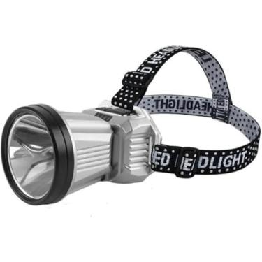 Imagem de Lanterna de Cabeça LED Recarregável – Luz Ajustável, Resistente à Água, Confortável e Versátil para Camping, Trilhas e Trabalhos Noturnos