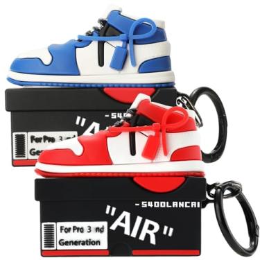 Imagem de [2Pac] Capa compatível com Airpods Pro 3 (2025), capa protetora de silicone macio com desenho fofo para Apple AirPods Pro 3ª geração, capa para Airpod Pro 3 com chaveiro para mulheres e homens