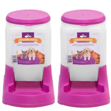 Imagem de Kit Comedouro e Bebedouro para Cães e Gatos DogCompany 3L - Petshop, R